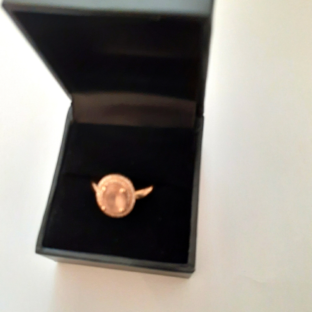 Morganite rose gold ring